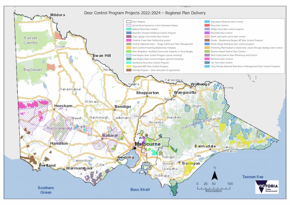 22-24 Deer Control Program project areas