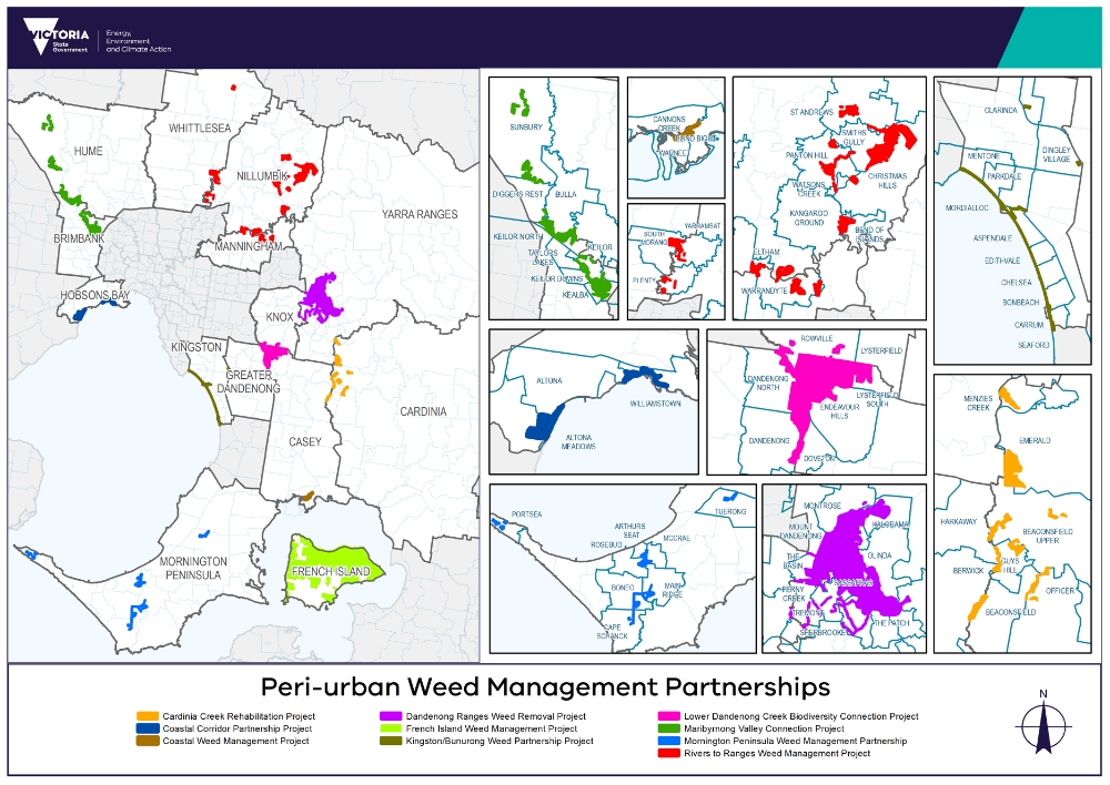 Peri-urban Weeds Management Partnerships_Project Map_10 February 2025